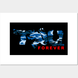 TRU forever blue camo Posters and Art